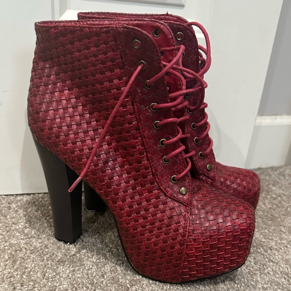 Rust/Burgundy color Ankle Boots